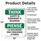Signmission Safety Culture Sign, 10 in Width, Aluminum, Rectangle, Bilingual OS-2PACK-TS-A-1014-L-11866 - alternate 7